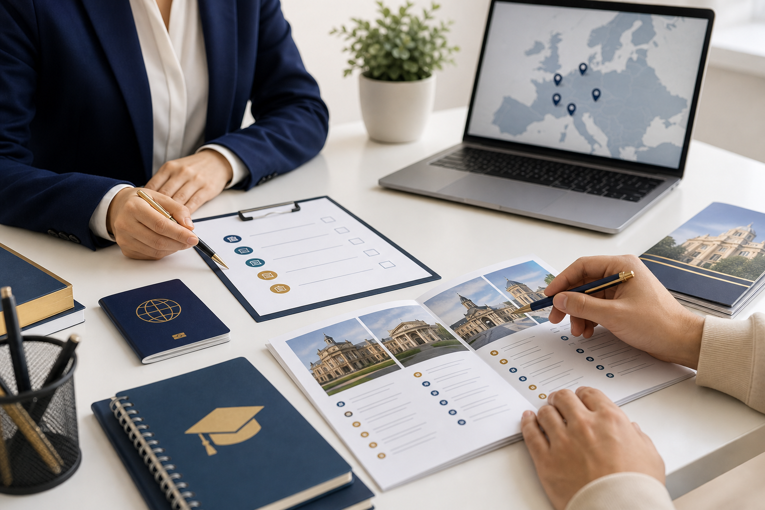 Admissions planning desk